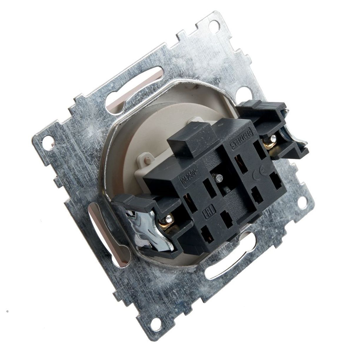 Электротовар Розетка 2P Stekker Катрин со шторками шампань GLS10-7109-02 39595, Бежевый бежевый поликарбонат / латунь / стеклянные / металл — фото 6