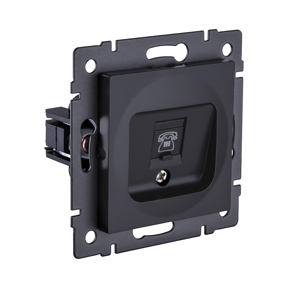 Электротовар Розетка Ethernet RJ45 Cat.6, черный матовый Kollinger REA-018BM для Aspekt, Eleganz,… черный — фото 2