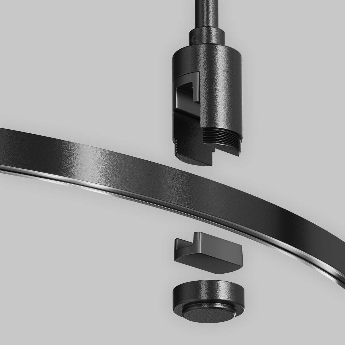 Трековые систем Шинопровод круглый из полукругов 1200мм Maytoni Technical FLARITY Busbar trunkings… черный алюминий — фото 3