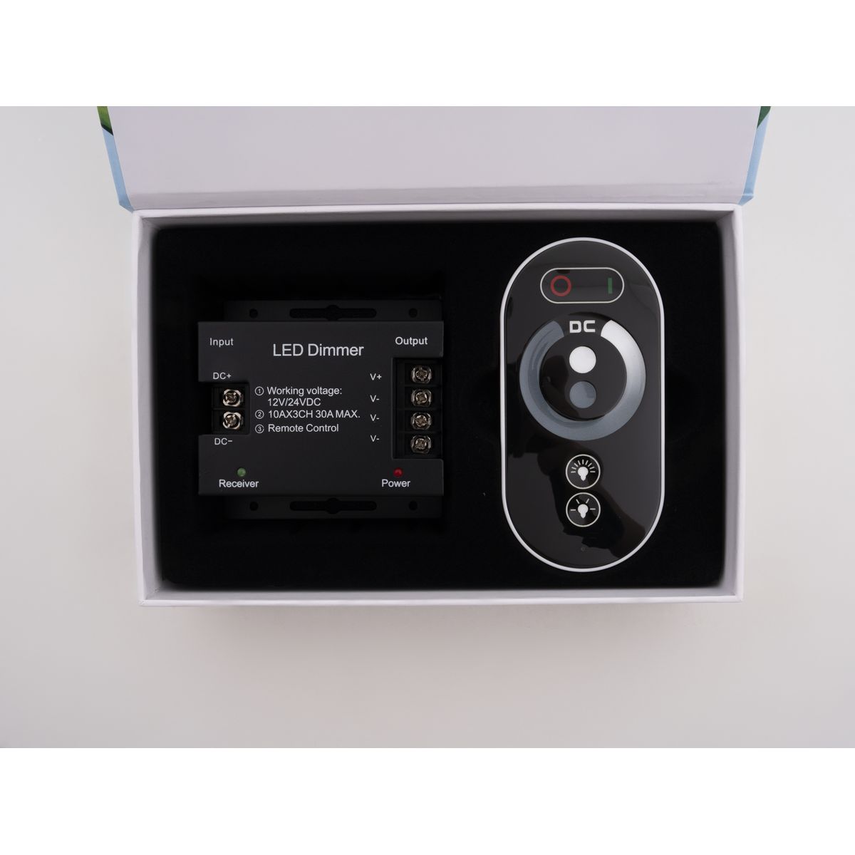 Светодиодные лент Контроллер одноцветный LEDS POWER T3 RF 30A сенсорный ПДУ, Черный черный пластиковые — фото 5