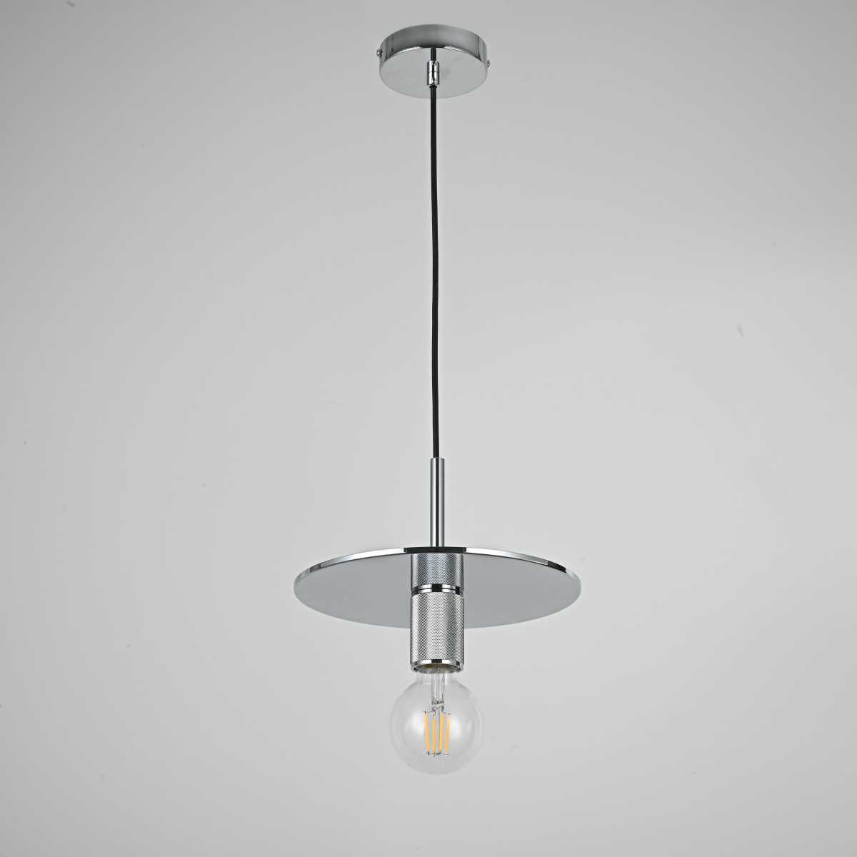 Подвесные светильник Светильник RH Utilitaire Disk Shade Pendant, Никель никель металлические / металл — фото 4