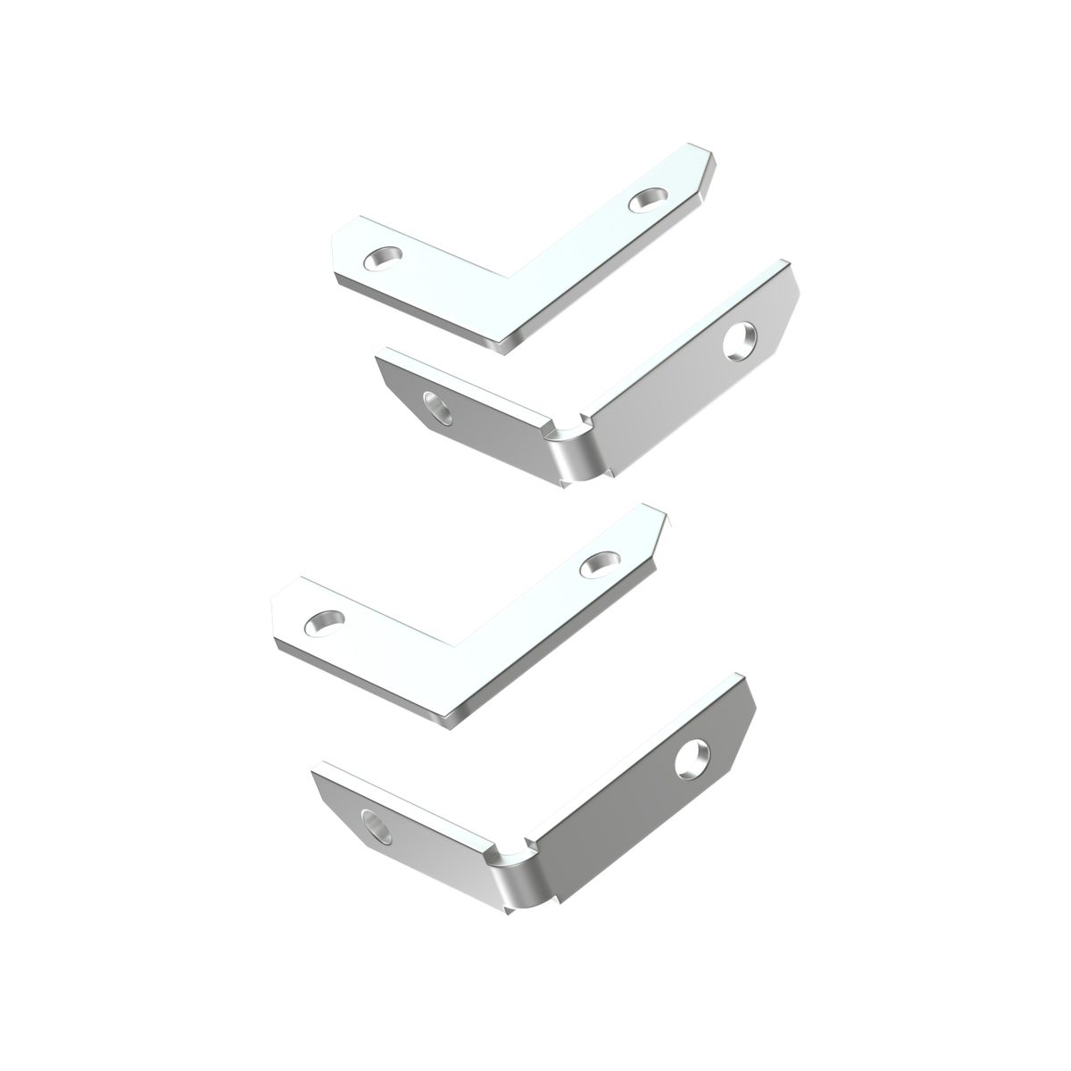 Трековые систем Комплект угловых соединителей шинопровода Denkirs Smart One (4 шт.) TR2027-AL, Серый серый металлические — фото 4