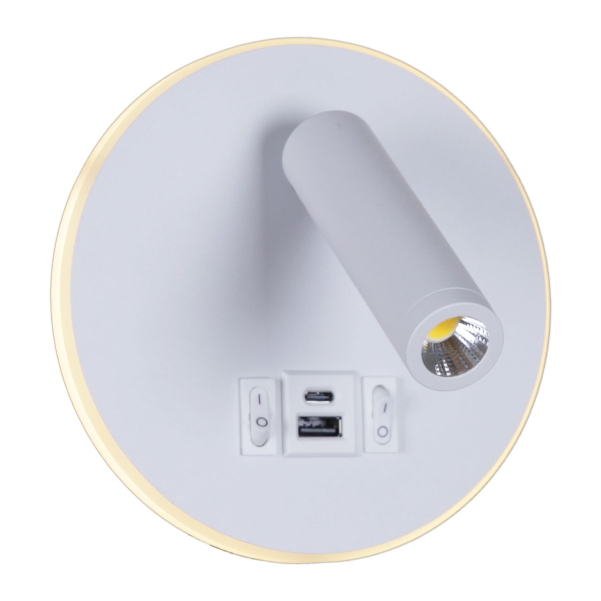 Настенные светильник Настенный светодиодный светильник Reluce 86203-9.2-001KT +USB WT, Белый белый металлические / металл — фото 5