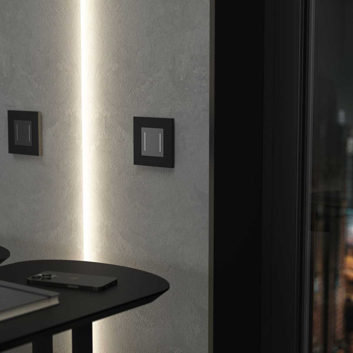 Электротовар Рамка Werkel Slab на 1 пост черный матовый W0012908 4690389193293 черный поликарбонат — фото 6