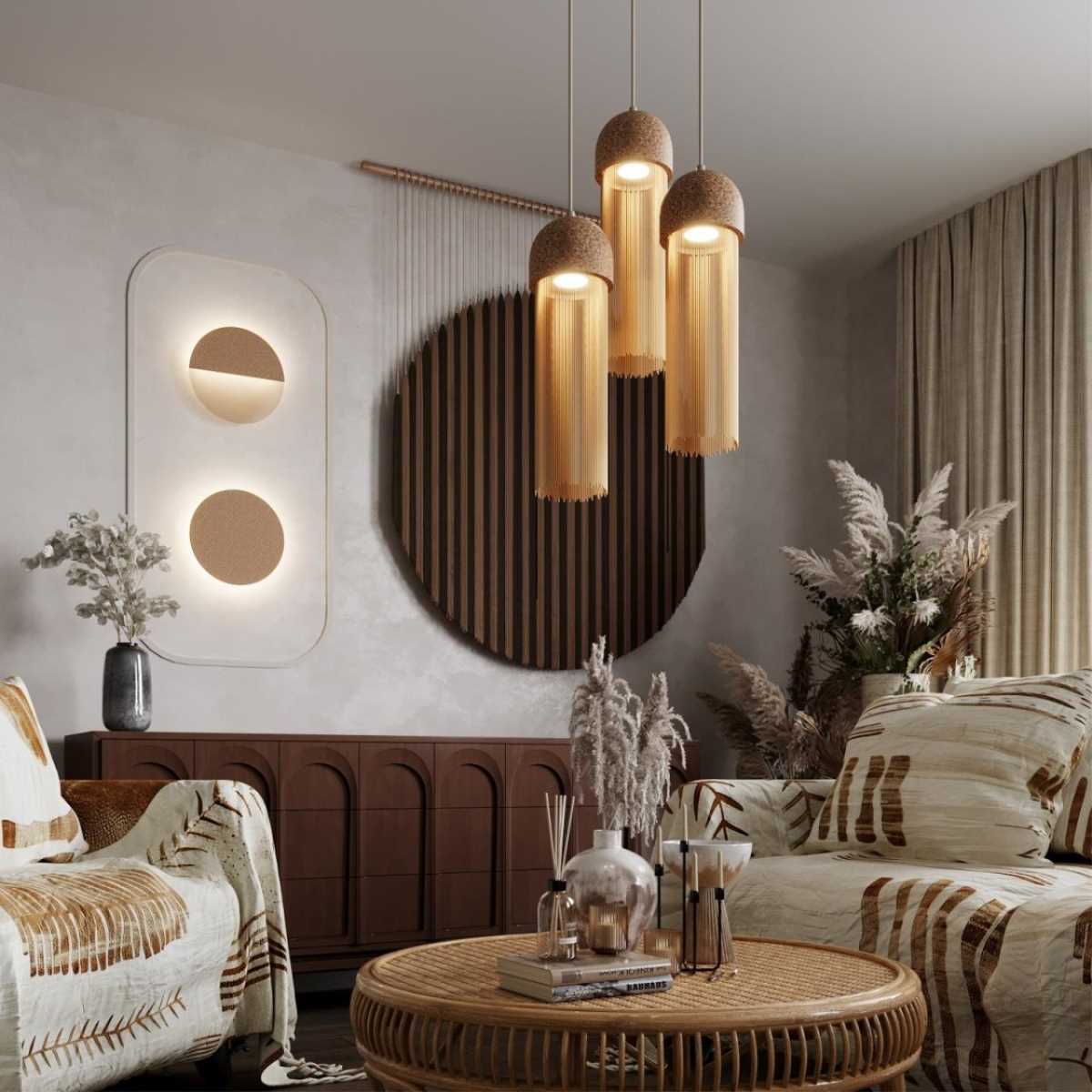 Настенные светильник Светильник ECODESIGN CORK, Бежевый бежевый дерево / металл / пробка — фото 4