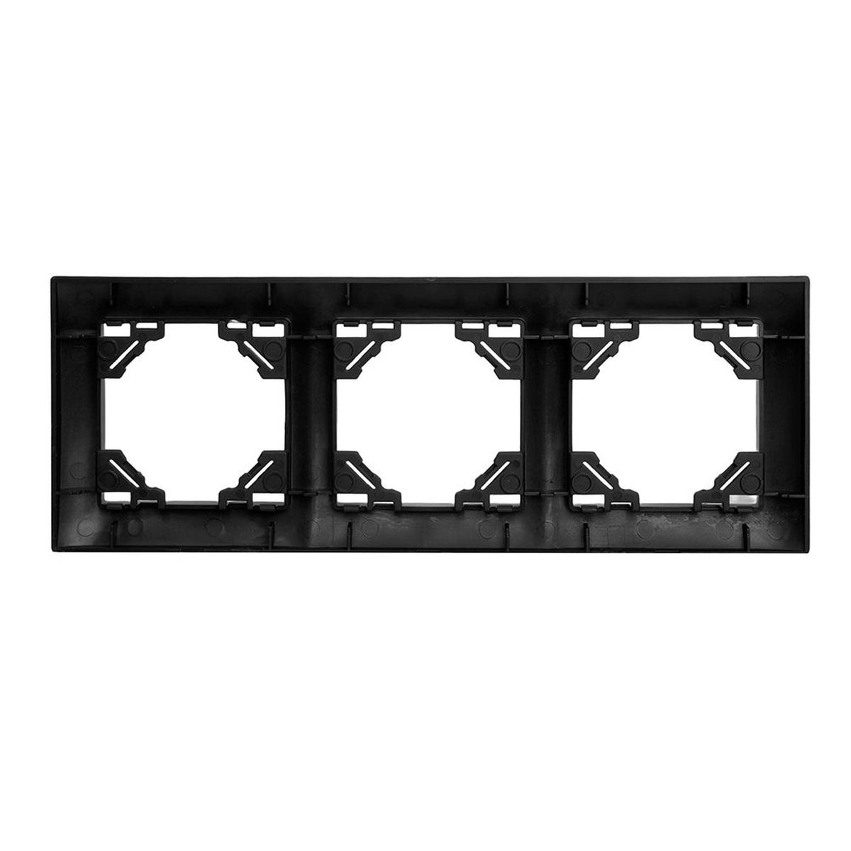 Электротовар Рамка 3-постовая Stekker Эрна Элегант черный PFR00-9013-03 49663 черный abs-пластик — фото 3