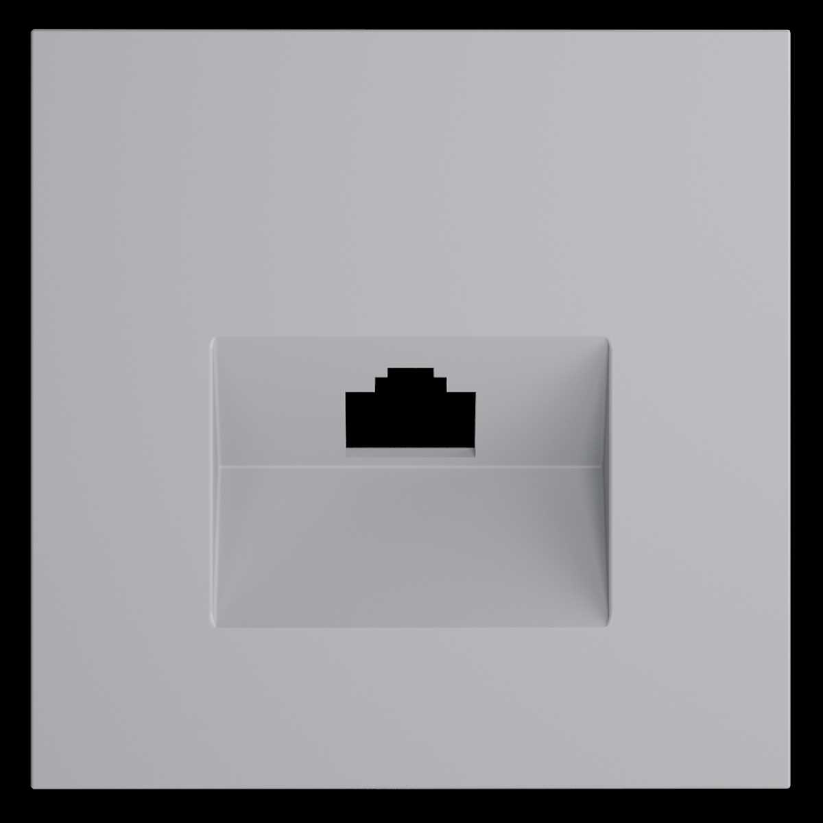 Электротовар Накладка для розетки компьютерной RJ45 кат.6, S70 (серый) Voltum VLS001316 серый поликарбонат — фото 3