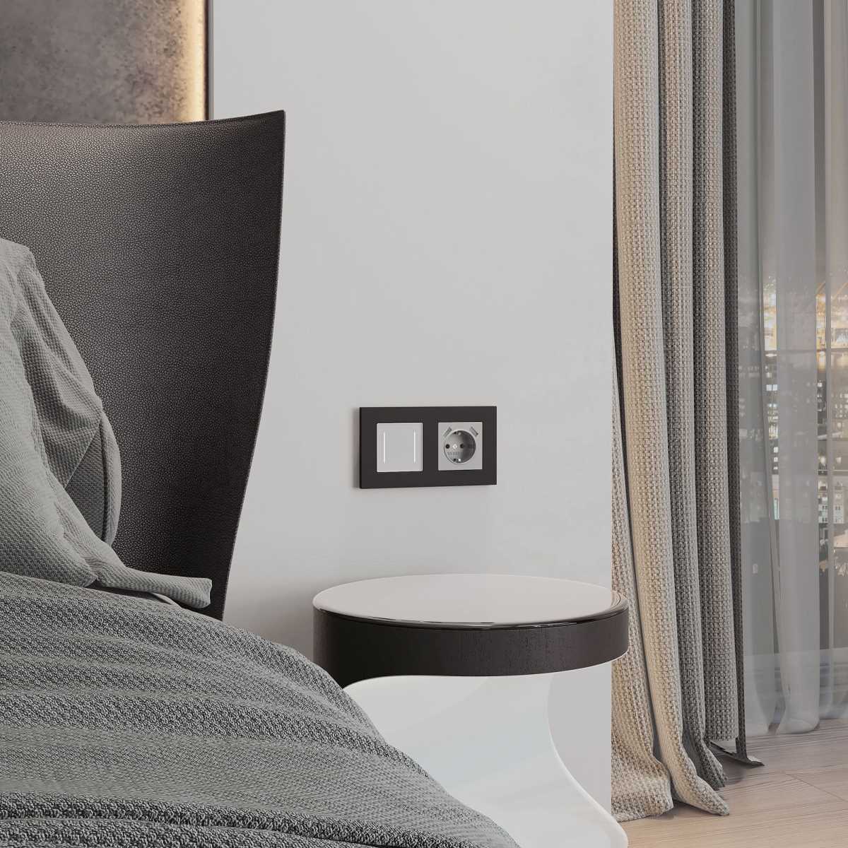 Электротовар Рамка Werkel Slab на 2 поста черный матовый W0022908 4690389193378 черный поликарбонат — фото 3