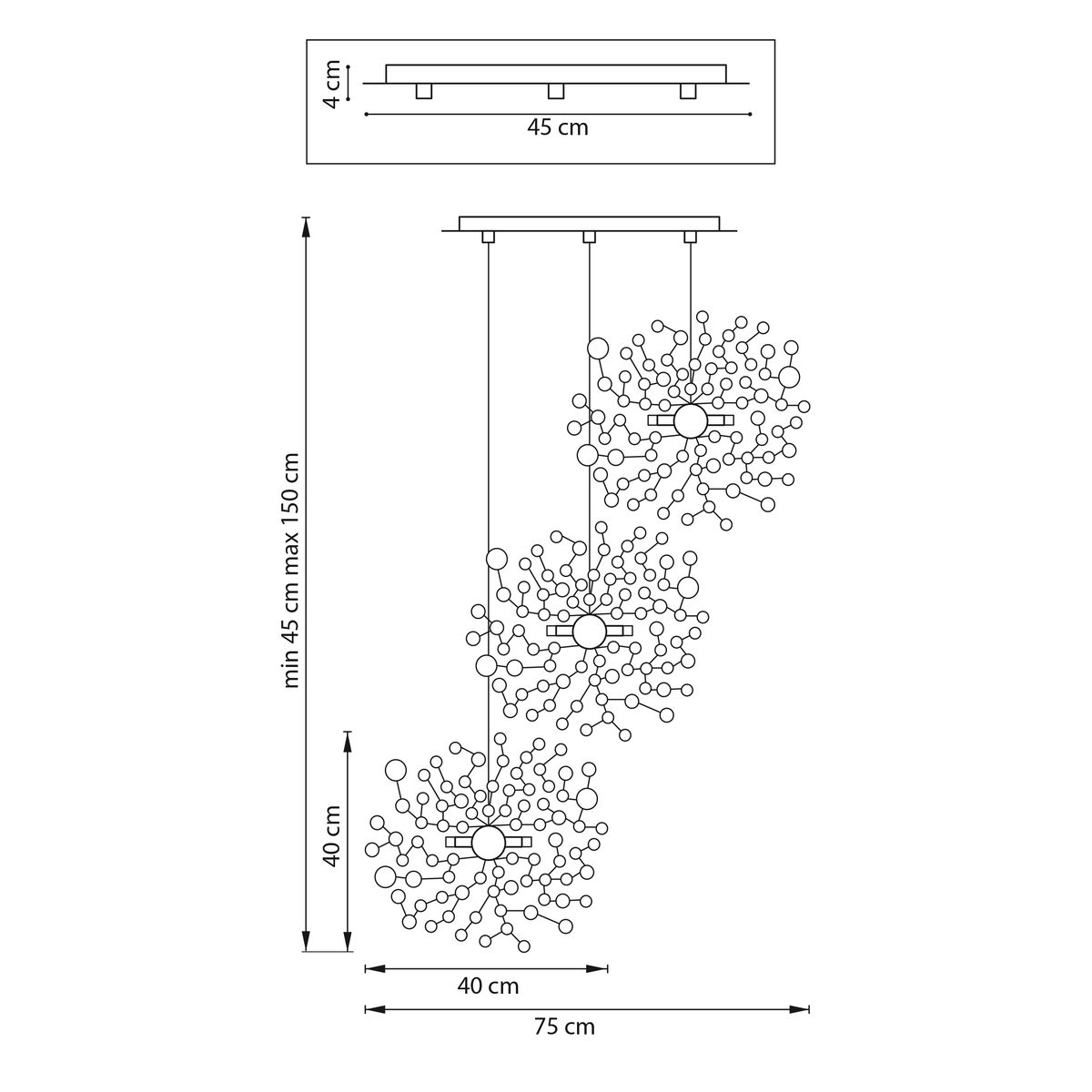 Светильник Комплект с подвесной люстрой Lightstar Extra (721132-3+572132-1), Золото золото металлические / металл — фото 2