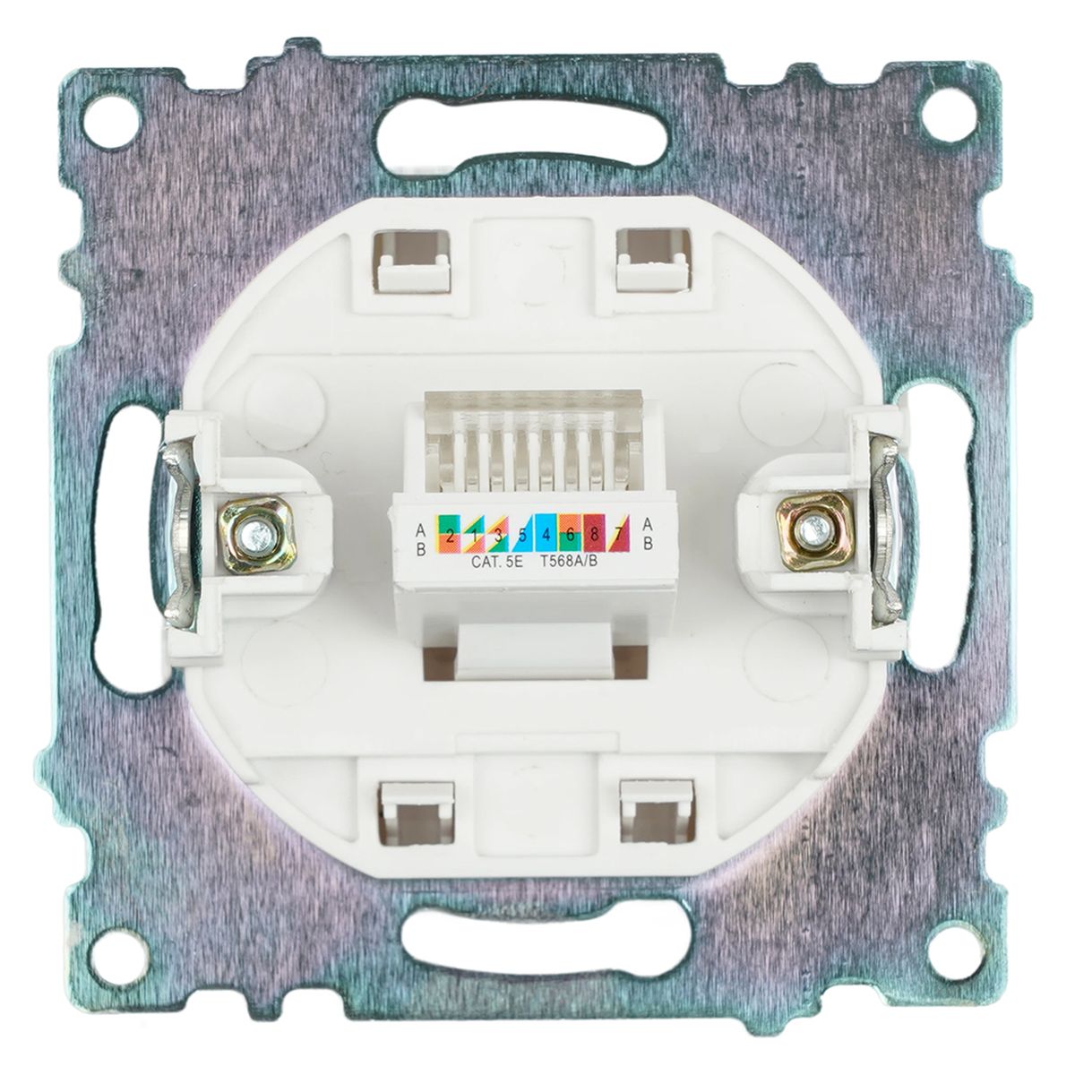 Электротовар Розетка компьютерная RJ-45 Stekker Катрин белый GLS00-7107-01 39305 белый abs-пластик / латунь — фото 4