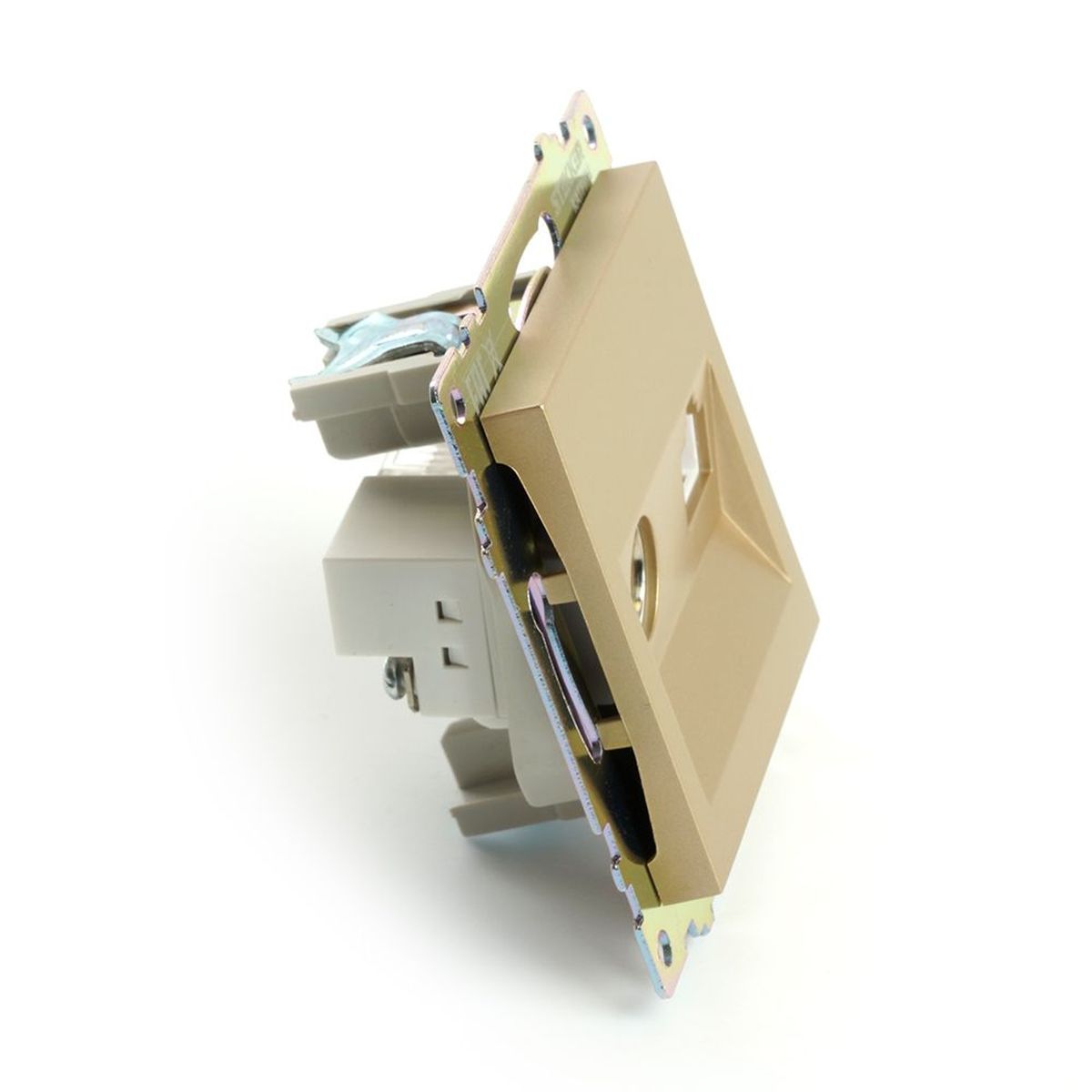 Электротовар Розетка телевизионная TV + компьютерная RJ-45 Stekker Катрин золото GLS00-7106-08… золото поликарбонат / латунь — фото 4