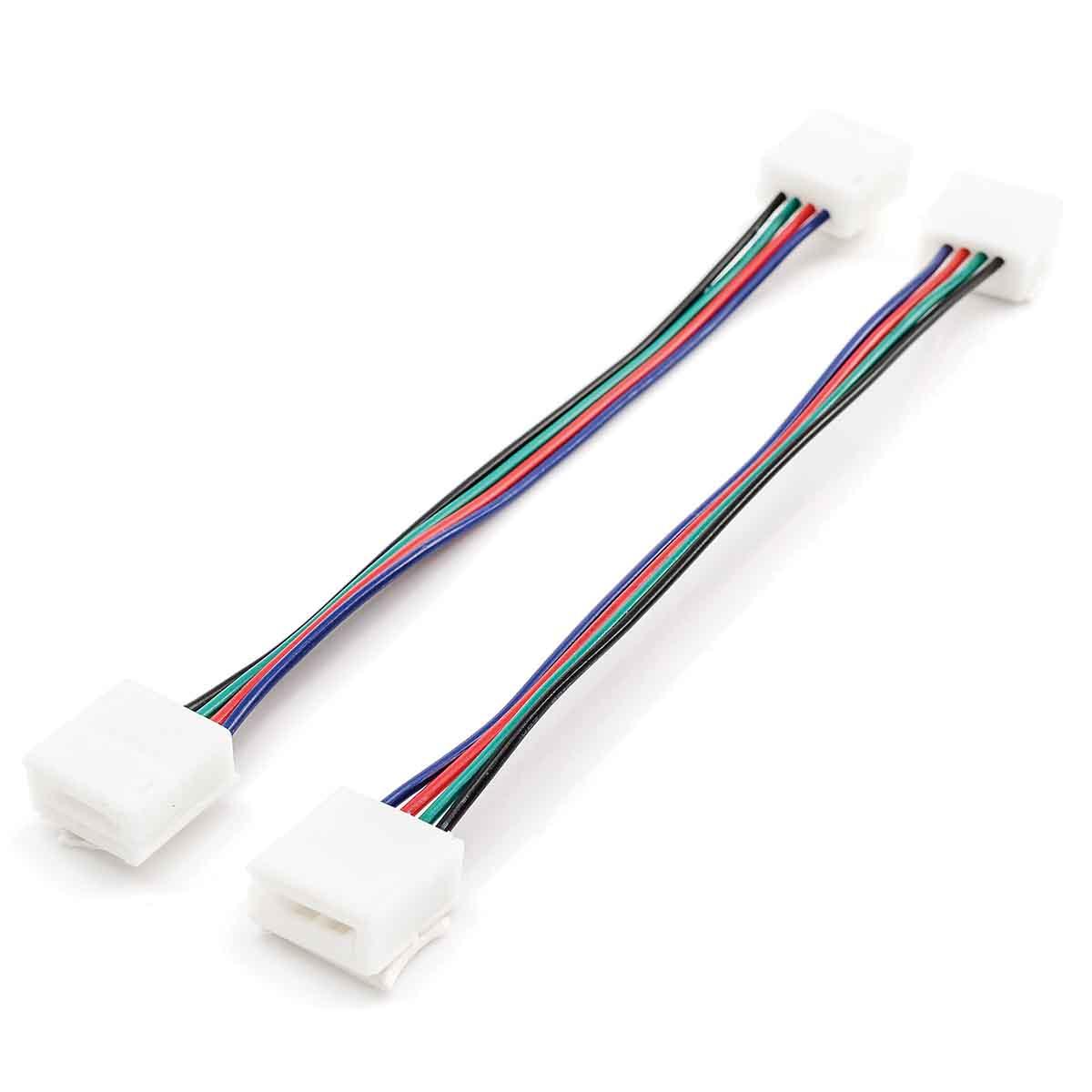 Светодиодные лент Коннектор для RGB светодиодной ленты 5050 Apeyron 12 (2 шт.), Белый белый пластиковые — фото 4