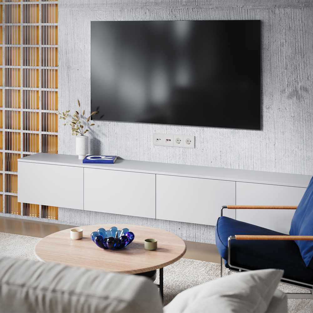 Электротовар Накладка для розетки TV+RJ45 кат. 6, S70 (хлопок) Voltum VLS002713 поликарбонат — фото 4