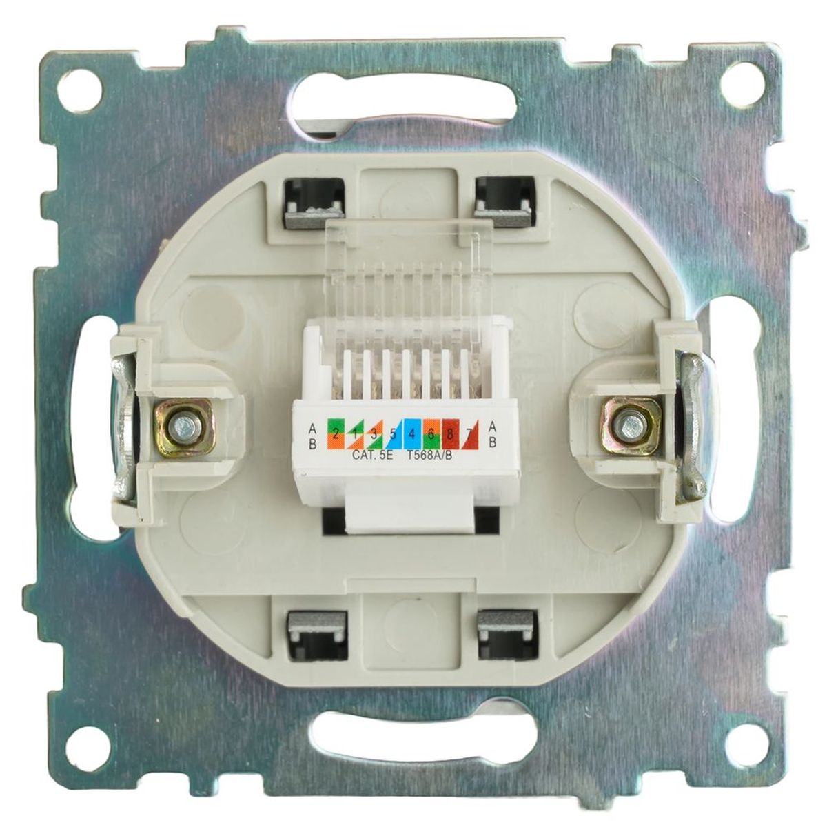 Электротовар Розетка компьютерная RJ-45 Stekker Катрин графит GLS00-7107-06 49418, Серый серый поликарбонат / латунь — фото 2