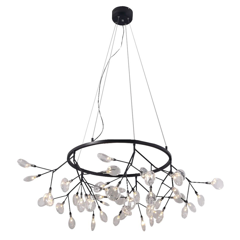 Подвесная люстра Подвесная светодиодная люстра Crystal Lux Evita SP45 D BLack Transparent, Черный черный стеклянные / металл / стекло — фото 4