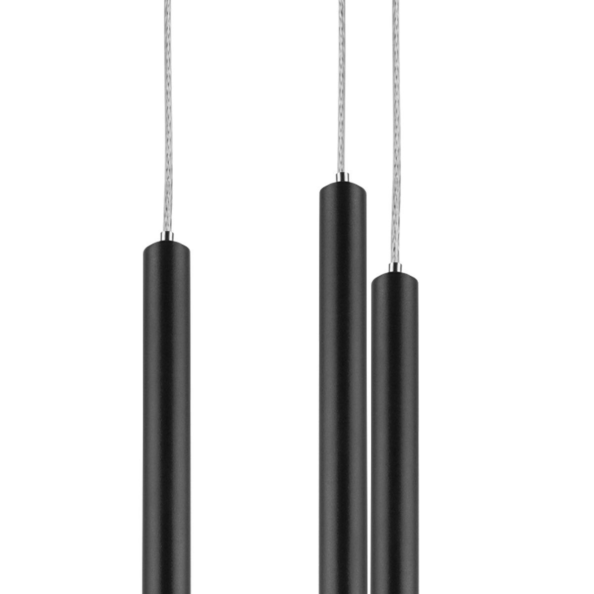 Светильник Комплект с подвесной люстрой Lightstar Tubo (574727+747137(5шт), Черный в стиле минимализм черный металлические / металл / металл, акрил — фото 5