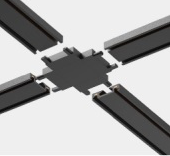 Трековые систем Коннектор X-образный Italline Kreator IT09-9031 black, Черный черный металлические — фото 3