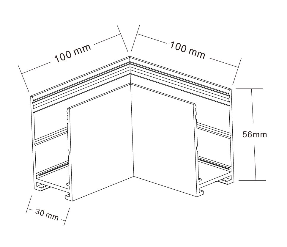 Трековые систем Соединитель для накладного шинопровода угловой Crystal Lux CLT 0.215 04 BL, Черный черный алюминий — фото 2