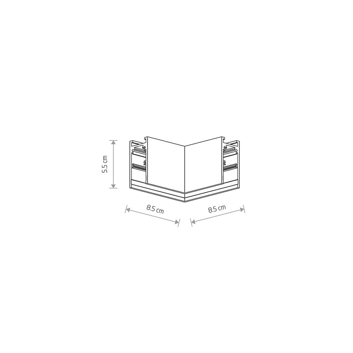 Трековые систем Коннектор для магнитных треков угловой Nowodvorski Lvm Horizontal Black 10164 белый металлические / алюминий / медь — фото 6