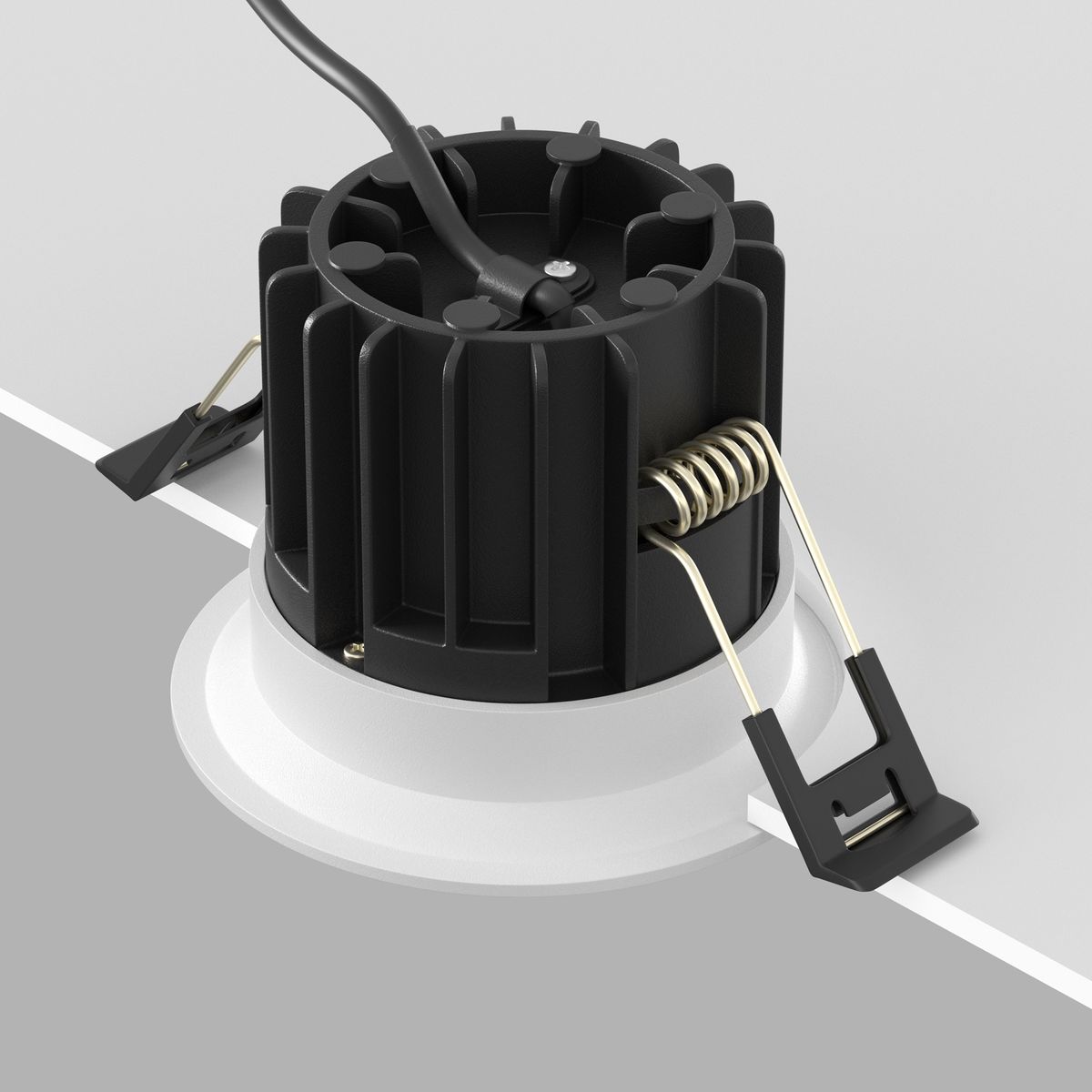 Офисное освещение Встраиваемый светодиодный светильник Maytoni Technical Round DL058-12W2.7K-W, Белый белый алюминий — фото 4