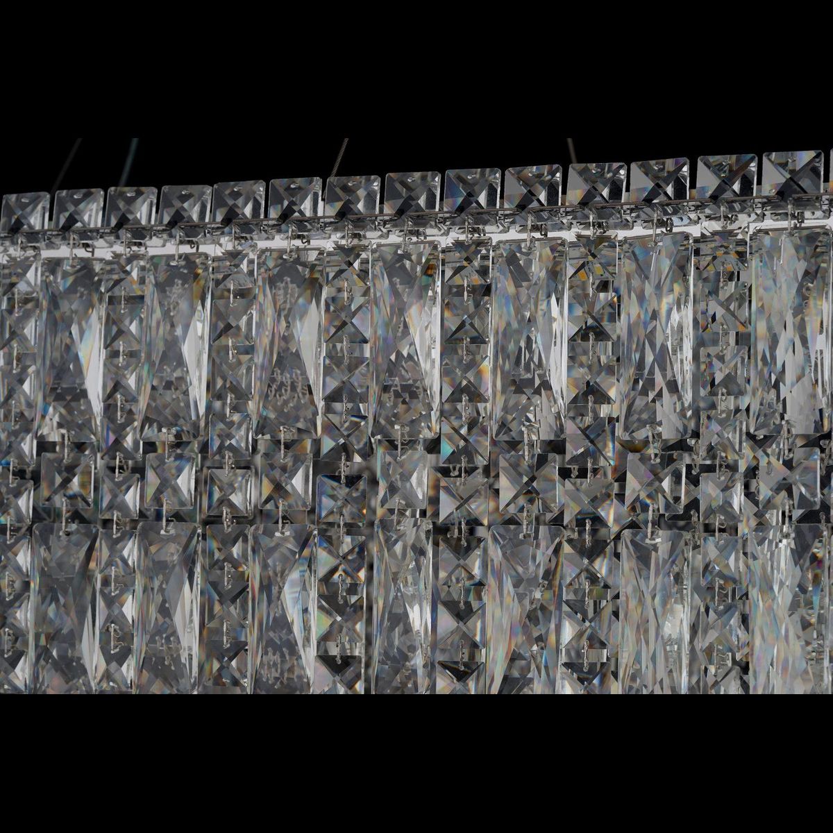 Подвесная люстра Подвесная светодиодная люстра Arti Lampadari Ovindoli L 1.5.120x40.100 N, Никель никель хрустальные / металл / хрусталь — фото 3