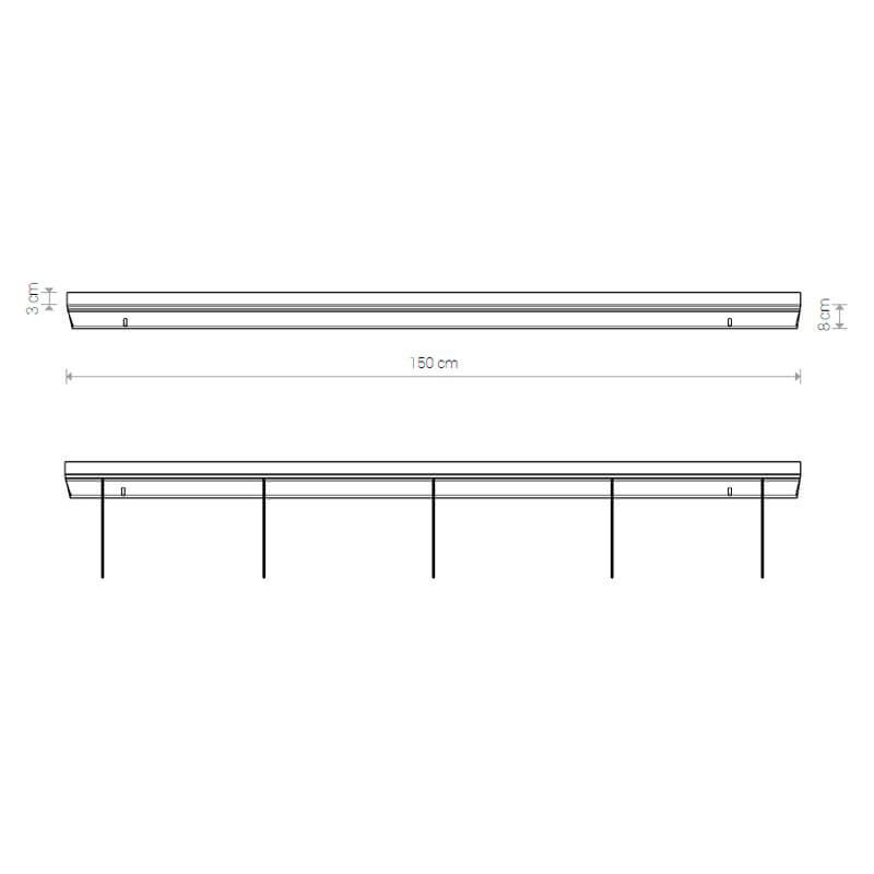 Комплектующие для освещения Основание для светильника Nowodvorski Cameleon Canopy B 1500 8608, Коричневый / Черный коричневый металлические — фото 2