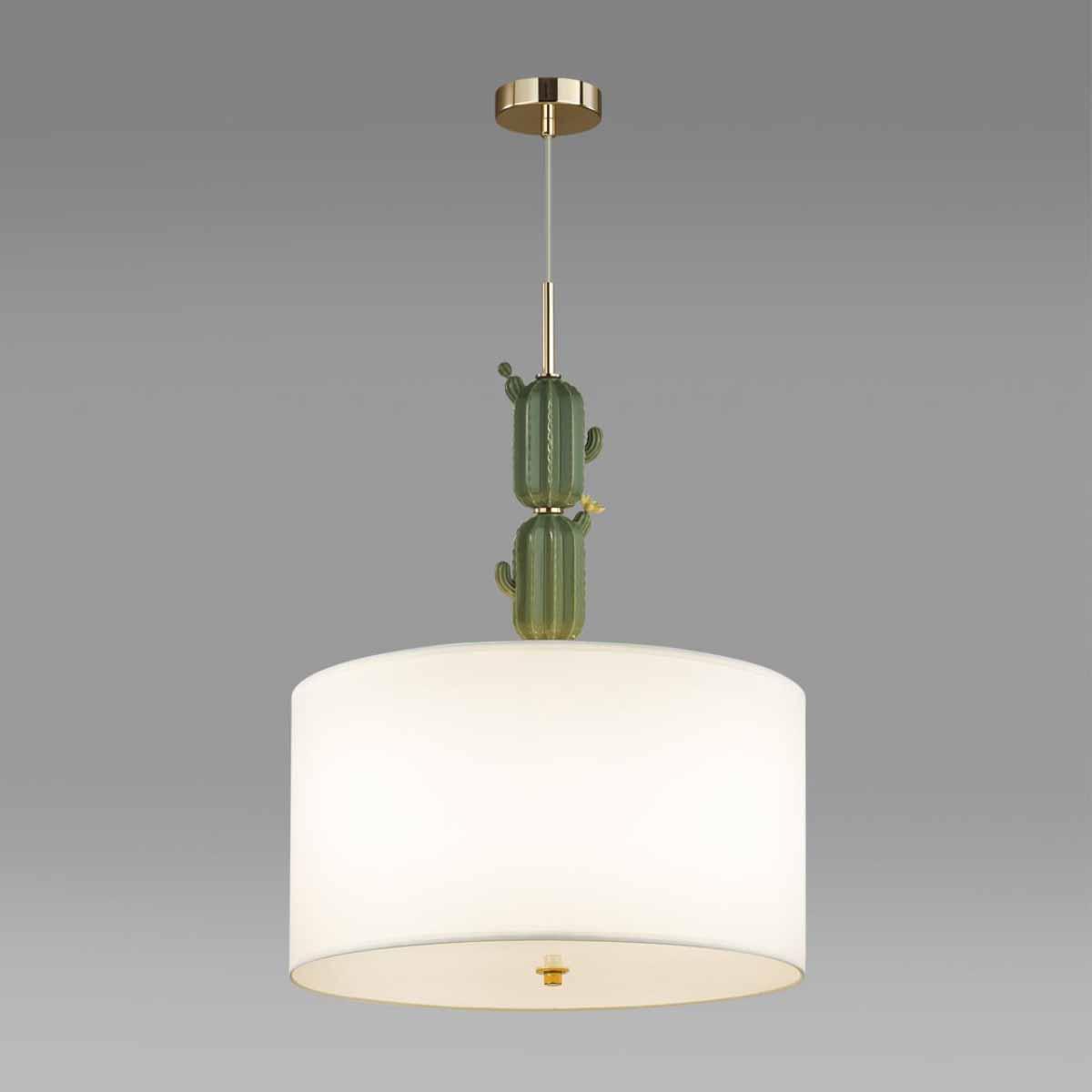 Подвесные светильник Светильник Exclusive Modern Cactus, Белый белый керамика / металл / ткань — фото 4