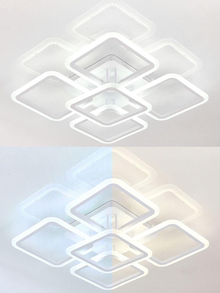 Потолочная люстра Потолочная светодиодная люстра Natali Kovaltseva High-Tech Lamps, Белый белый пластиковые / металл / акрил — фото 5
