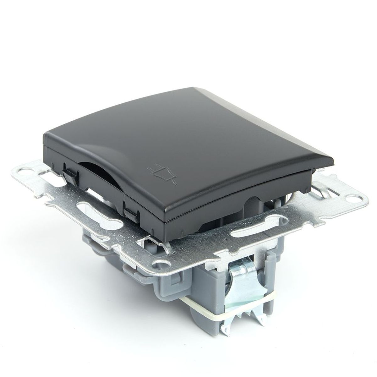 Электротовар Розетка 2P+PE Stekker Эрна с крышкой черный PST16-9112-03 49156 черный abs-пластик / латунь — фото 5