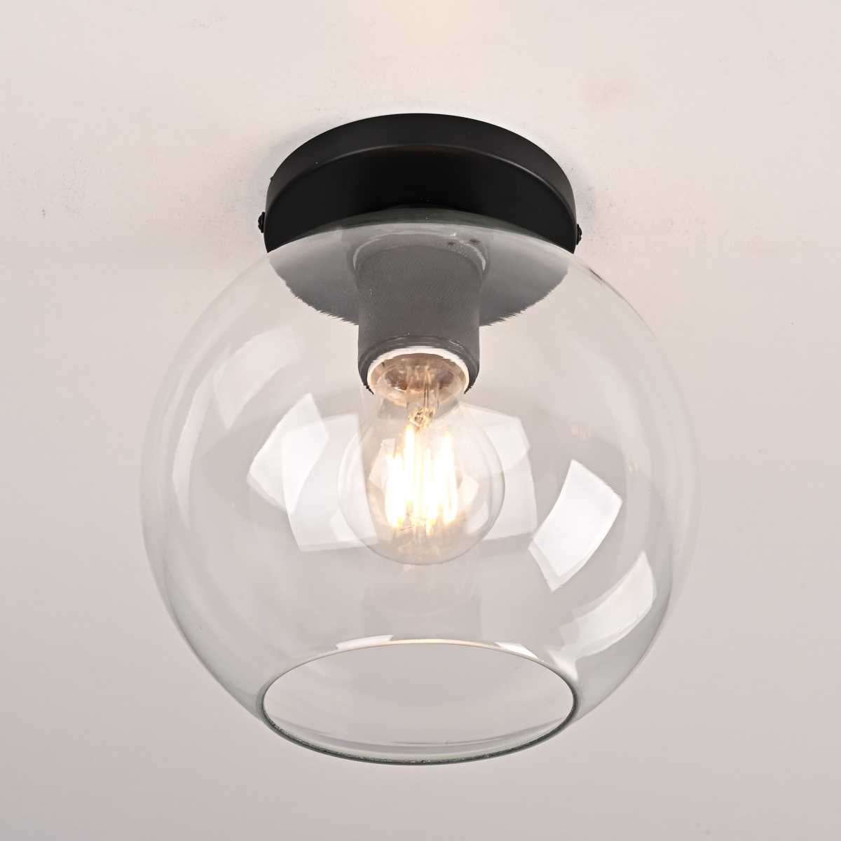 Потолочные светильник Светильник RH Utilitaire Globe Shade Flushmount, Бронза бронза металлические / металл / стекло — фото 3