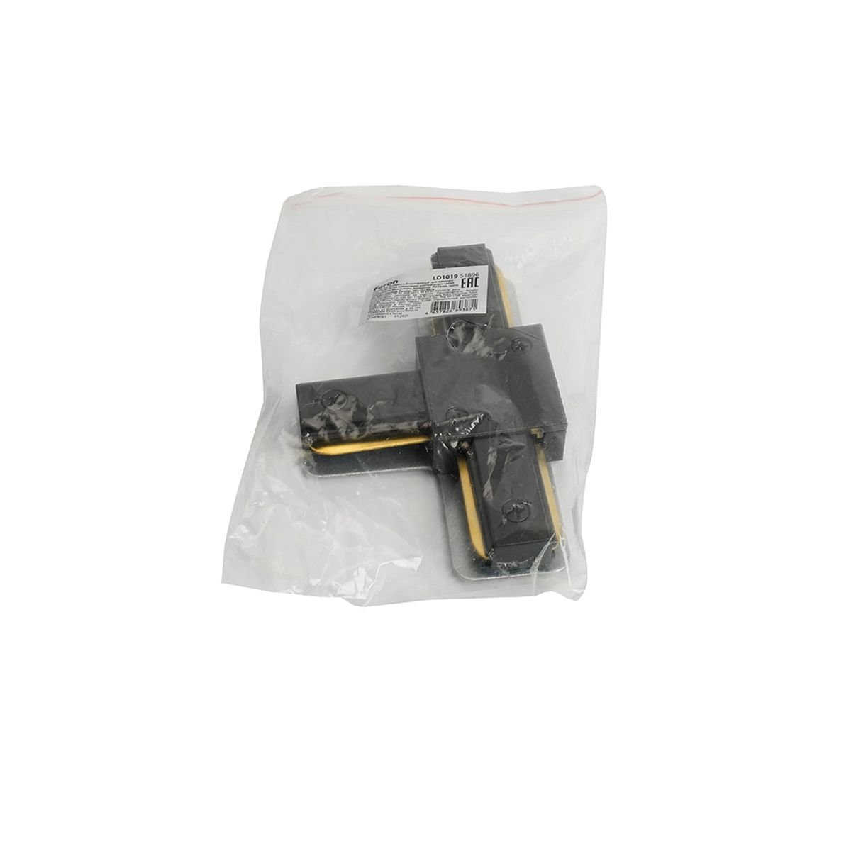 Трековые систем Коннектор Т-образный для шинопровода Feron LD1019 для CAB1007 51896, Черный черный пластиковые — фото 2