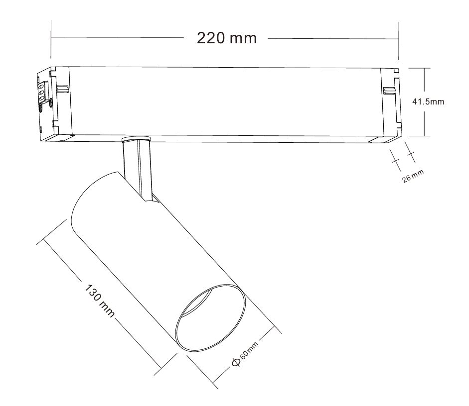 Трековые светильник Светильник трековый Crystal Lux CLT 0.35 003 BL, Черный черный алюминий — фото 5