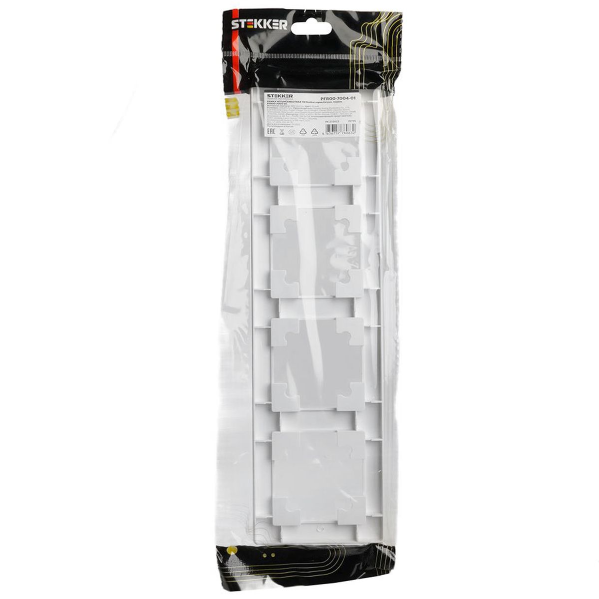 Электротовар Рамка 4-постовая Stekker Катрин белый PFR00-7004-01 39795 белый abs-пластик — фото 3