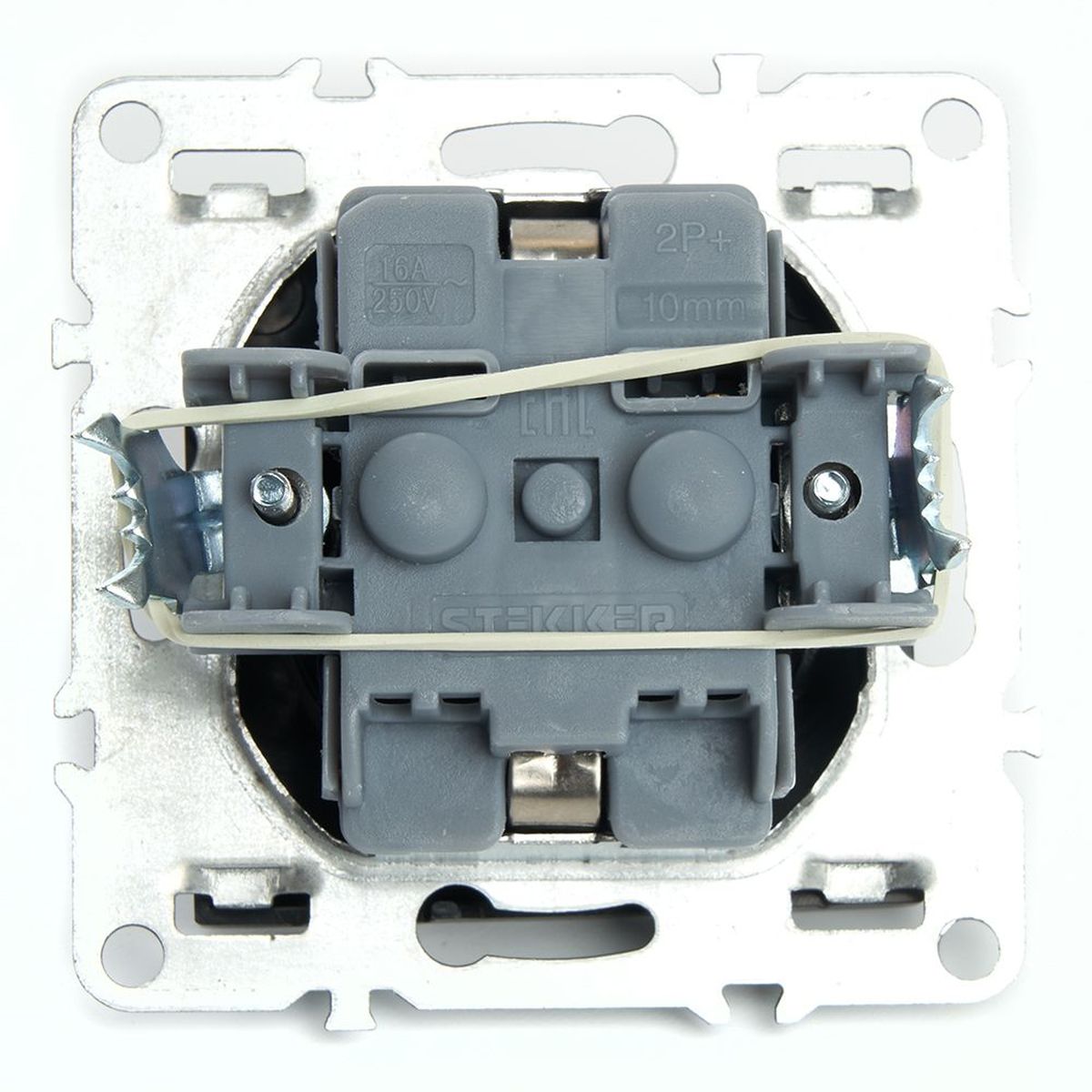 Электротовар Розетка 2P+E Stekker Эрна черный PST16-9110-03 49154 черный abs-пластик / латунь — фото 4
