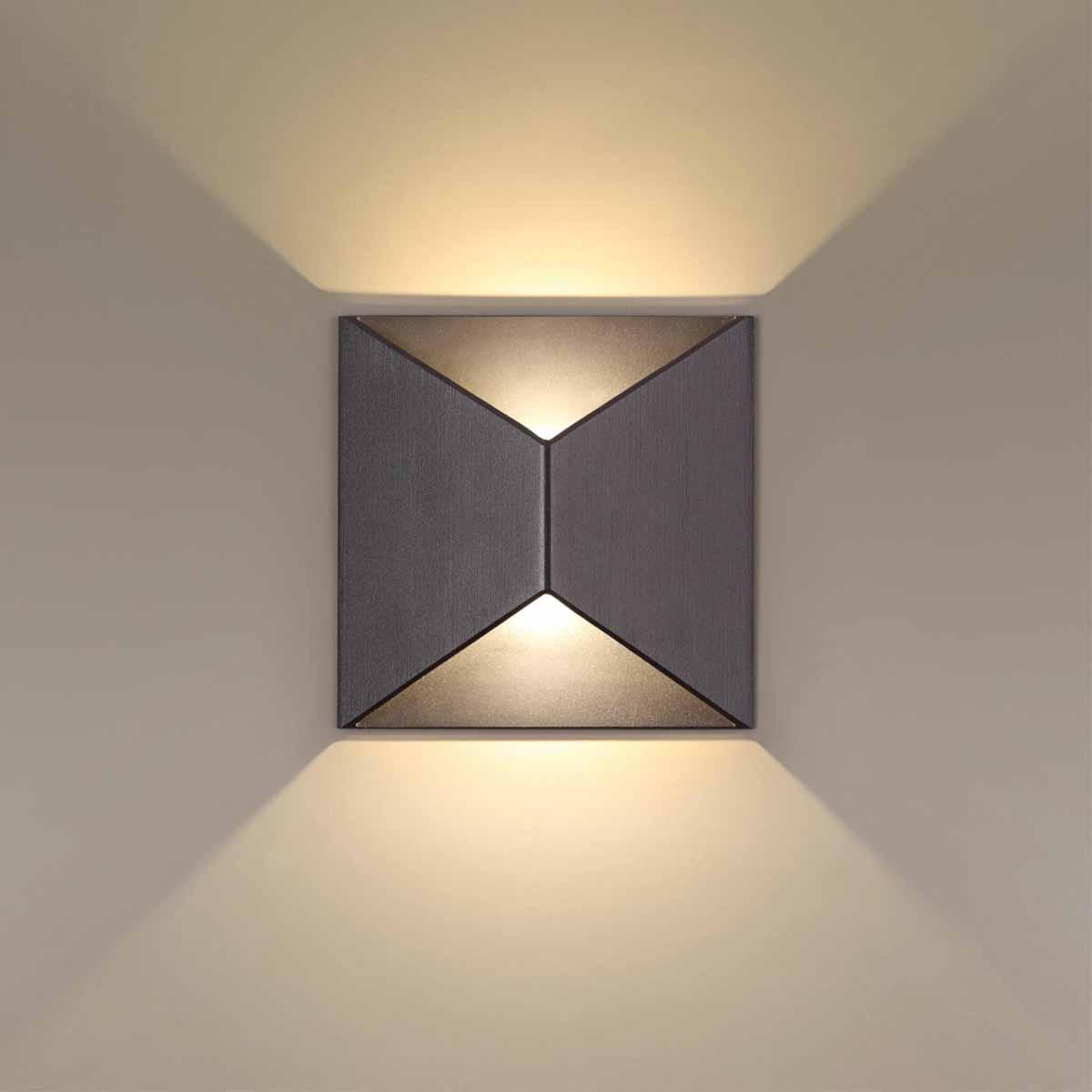 Уличное освещение Уличный настенный светодиодный светильник Odeon Light Hightech Tibro 3907 / 10WL черный металлические / металл — фото 2