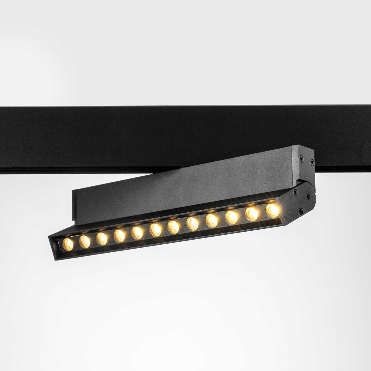 Споты с 1 плафоном Светильник поворотный направленного света д трека Uno Lightstar черный металл и пластик — фото 4