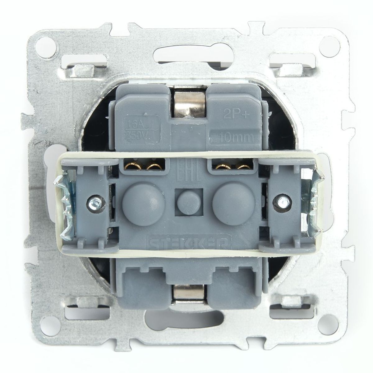 Электротовар Розетка 2P+PE Stekker Эрна с крышкой черный PST16-9112-03 49156 черный abs-пластик / латунь — фото 6