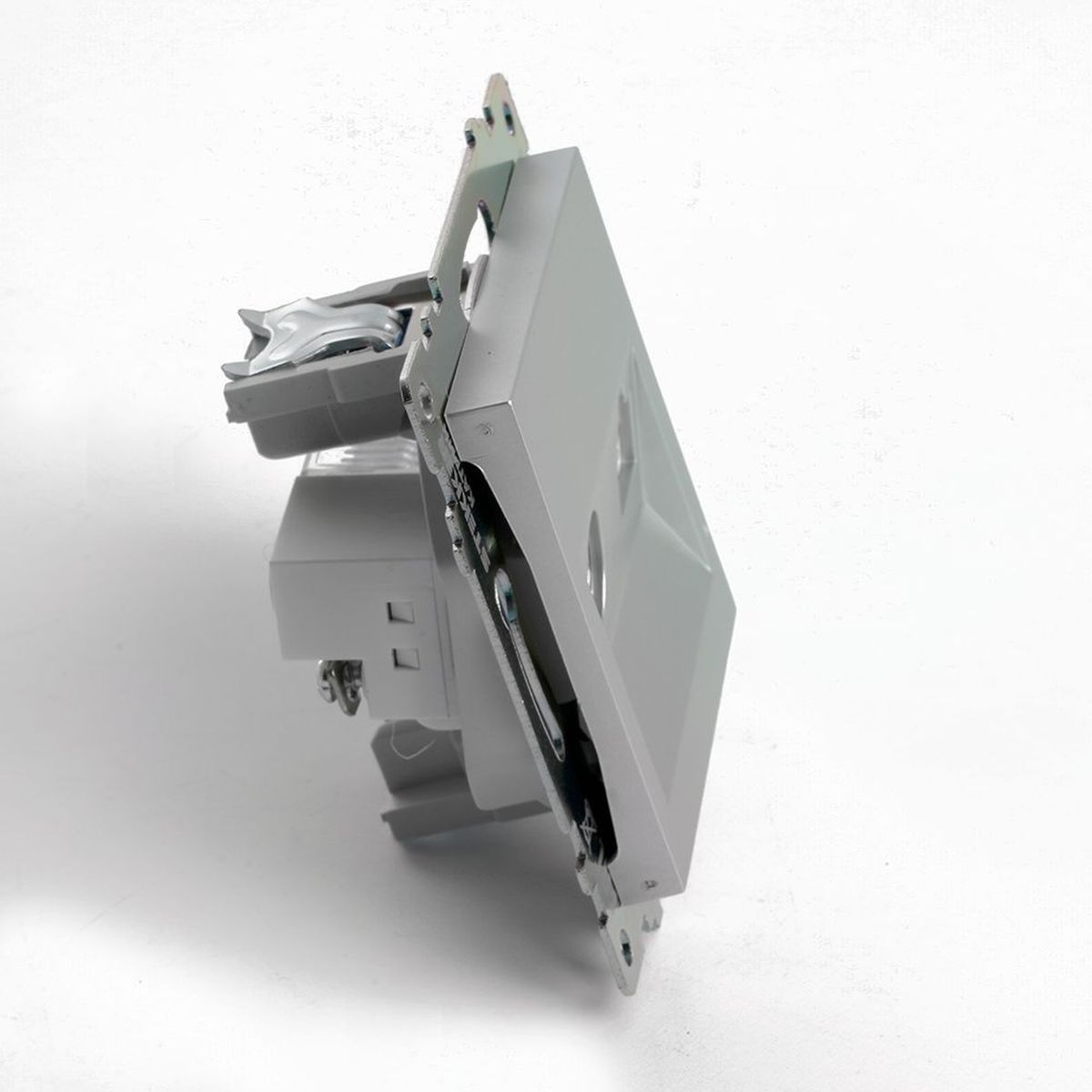 Электротовар Розетка телевизионная TV + компьютерная RJ-45 Stekker Катрин серебро GLS00-7106-03… серебро поликарбонат / латунь — фото 3