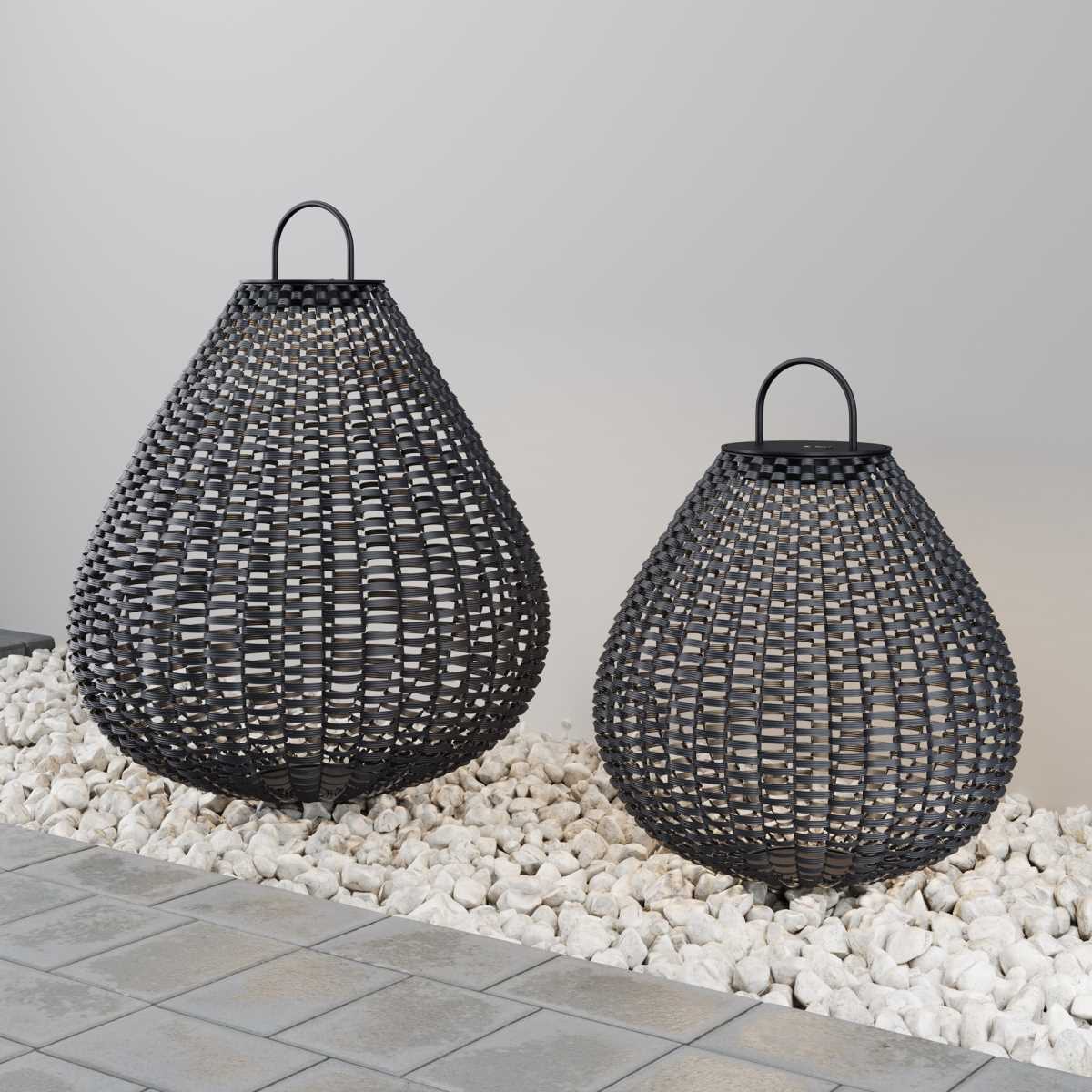 Уличное освещение Уличный переносной аккумуляторный светильник Maytoni Outdoor Plet O530FL-L5B3K1 черный ротанг — фото 5