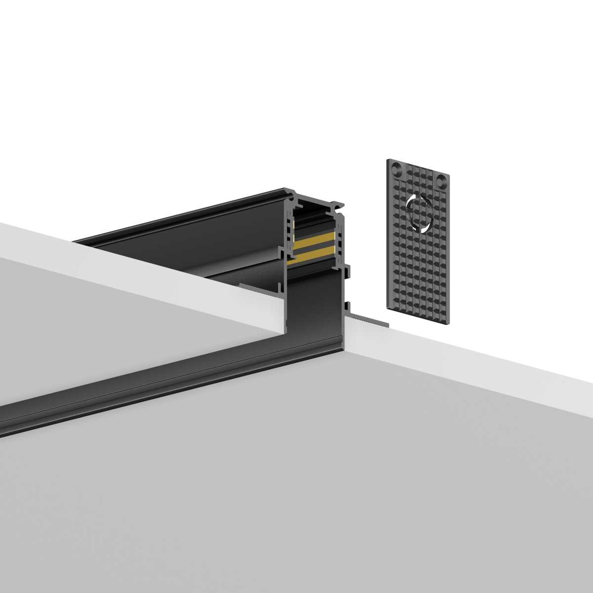 Трековые систем Шинопровод встраиваемый Hesby Lighting ElDeko 48В-1м, чёрный HSBL_0060, Черный черный металлические / алюминий — фото 4