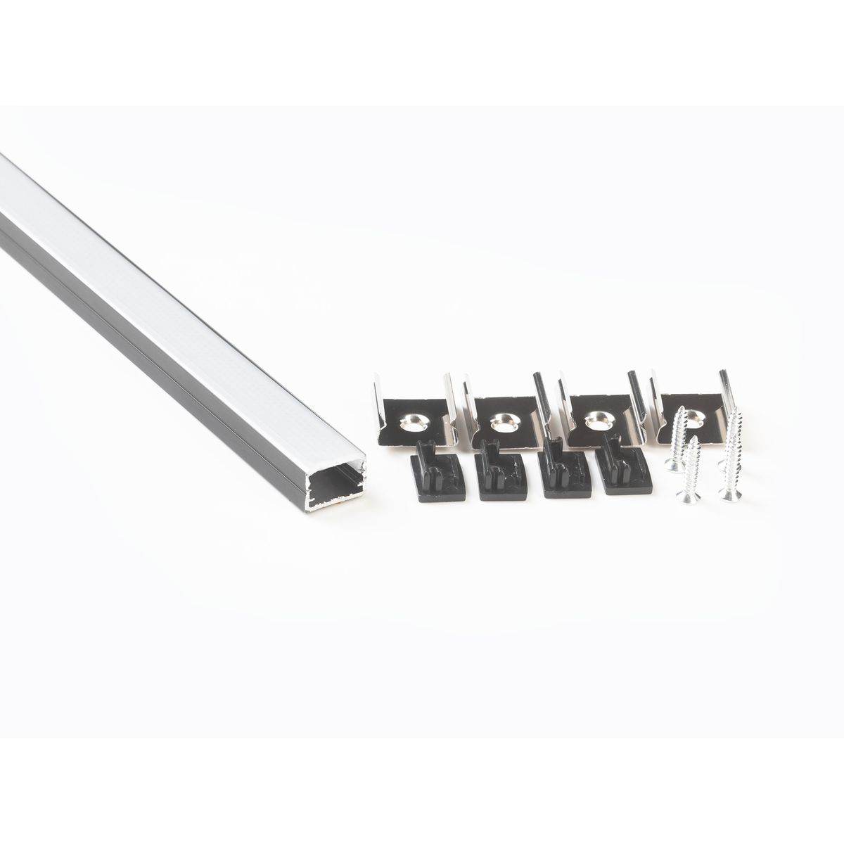 Светодиодные лент Профиль накладной LEDS POWER СПН1510 алюм. черный с призм.рассеивателем 2м черный металлические / алюминий — фото 3