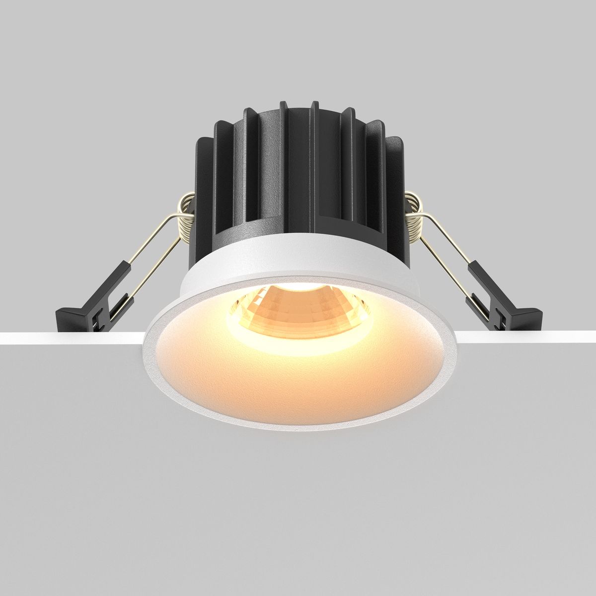 Офисное освещение Встраиваемый светодиодный светильник Maytoni Technical Round DL058-12W2.7K-W, Белый белый алюминий — фото 6