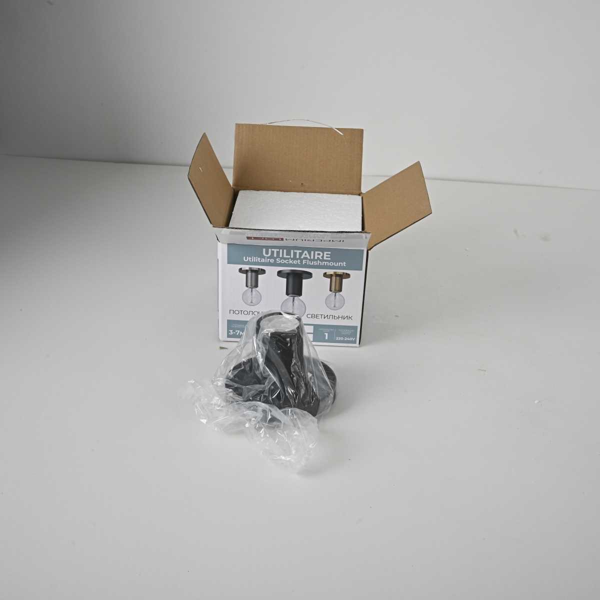 Потолочные светильник Светильник RH Utilitaire Socket Flushmount, Бронза бронза металлические / металл — фото 4