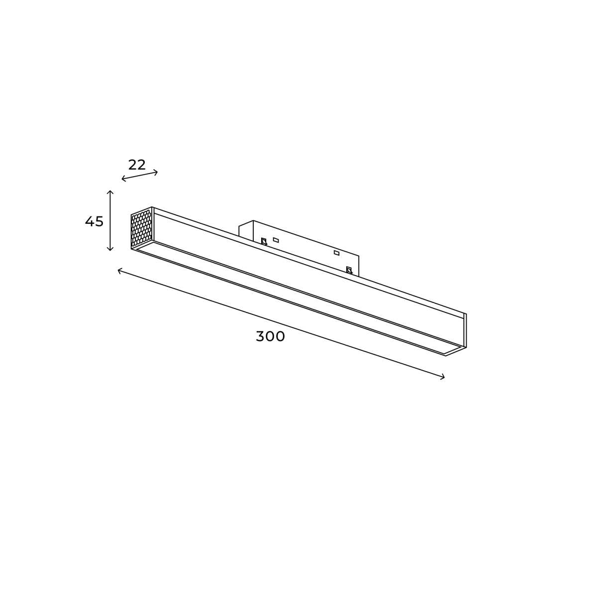 Трековые светильник Трековый линейный светильник Hesby Lighting ElDeko,300мм-, черный HSBL_0150 черный металлические / алюминий — фото 2