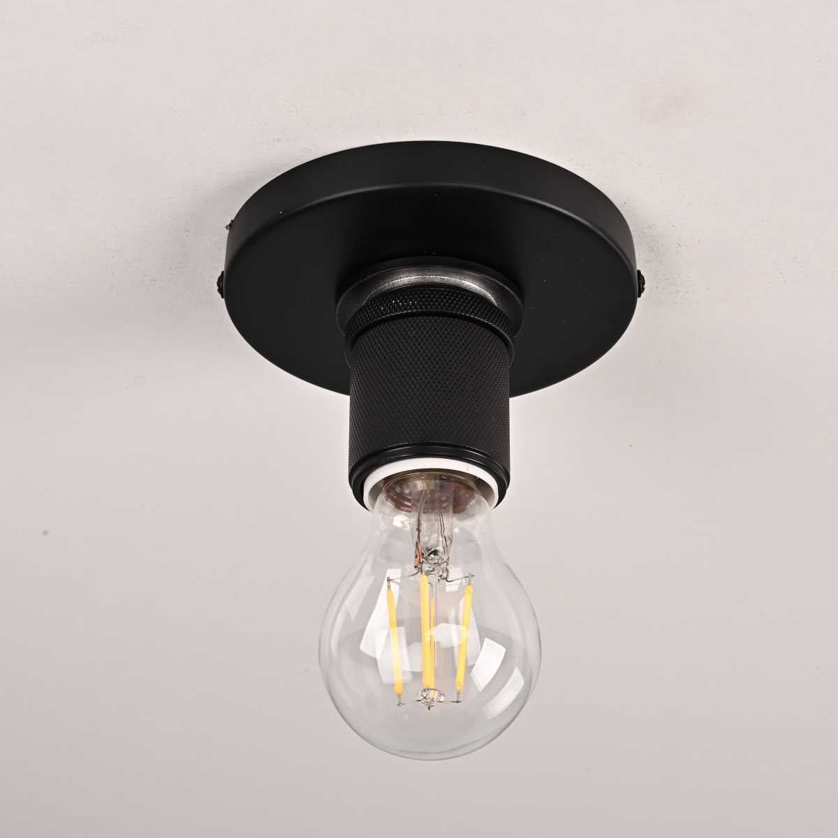 Потолочные светильник Светильник RH Utilitaire Socket Flushmount, Бронза бронза металлические / металл — фото 2