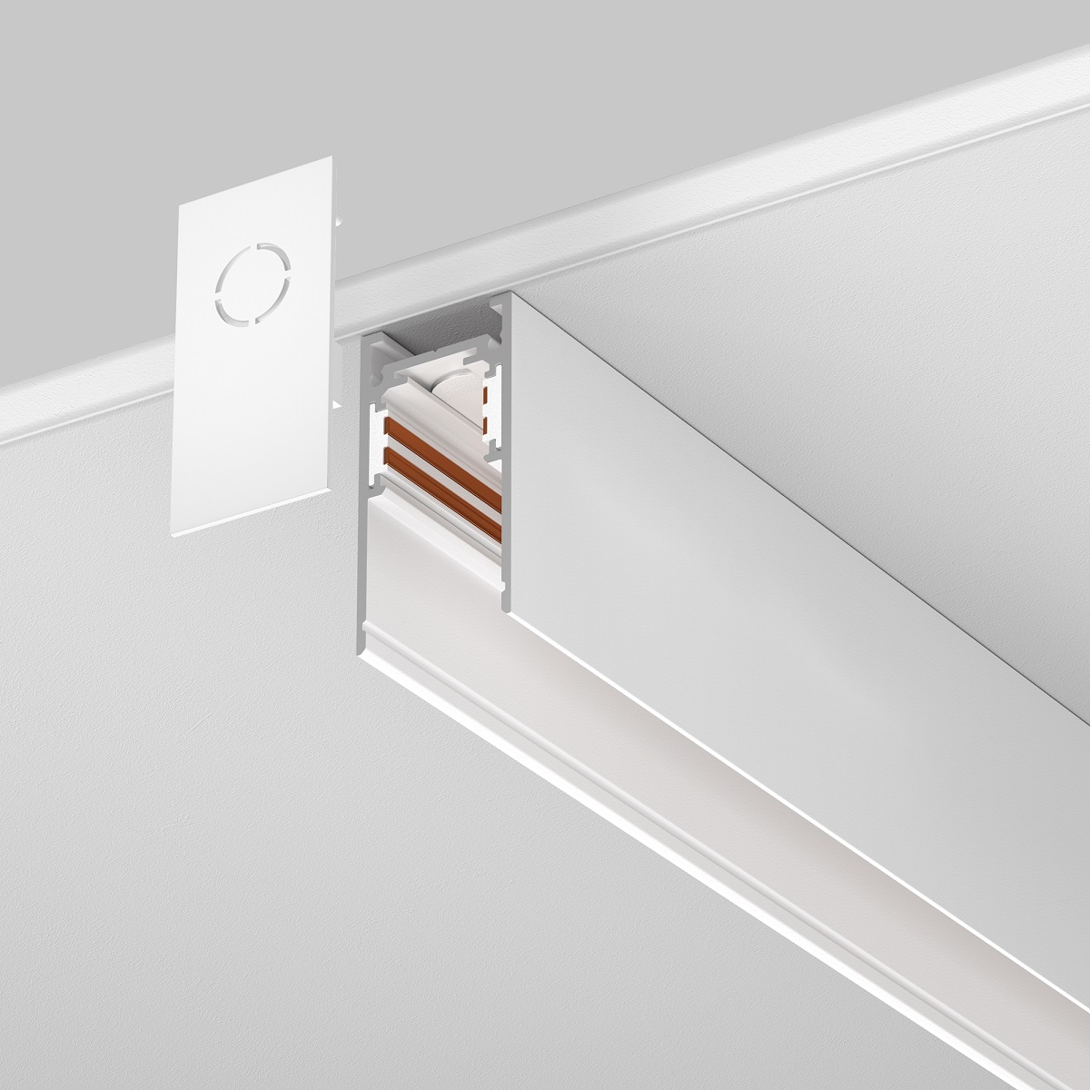 Трековые систем Шинопровод накладной / подвесной магнитный Maytoni Technical Exility Busbar… белый металлические / алюминий — фото 6