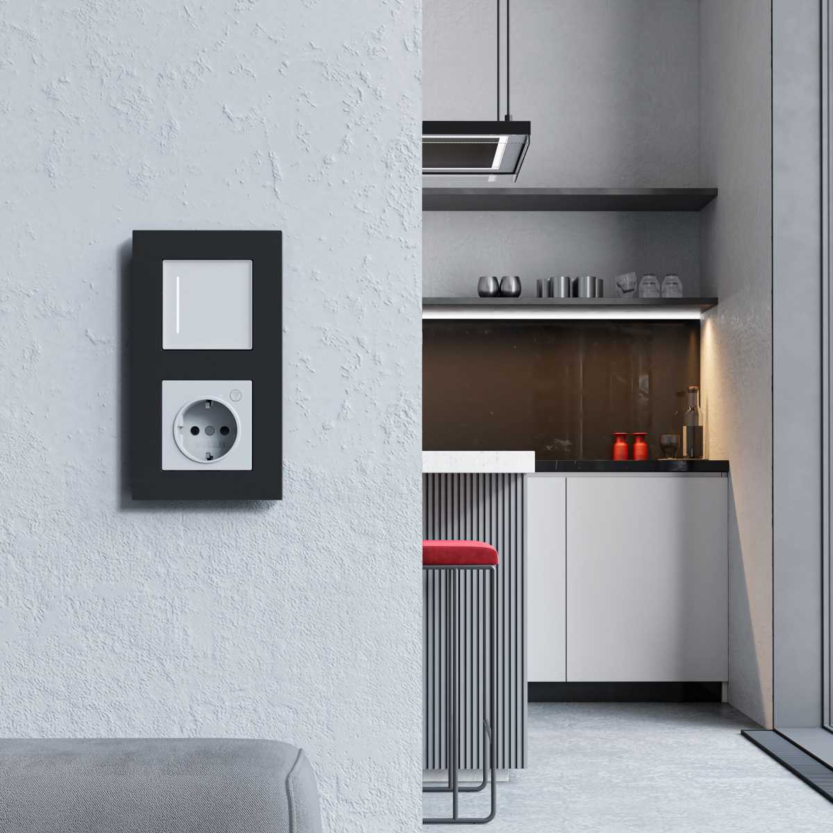 Электротовар Рамка Werkel Slab на 2 поста черный матовый W0022908 4690389193378 черный поликарбонат — фото 2