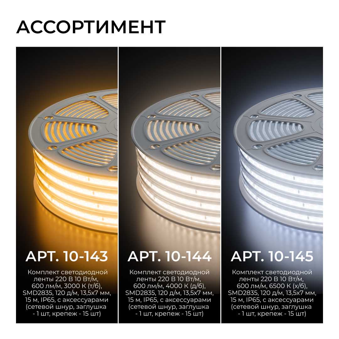 Светодиодные лент Комплект светодиодной влагозащищенной ленты Apeyron m 60LED m 5050SMD, Белый белый пвх — фото 4