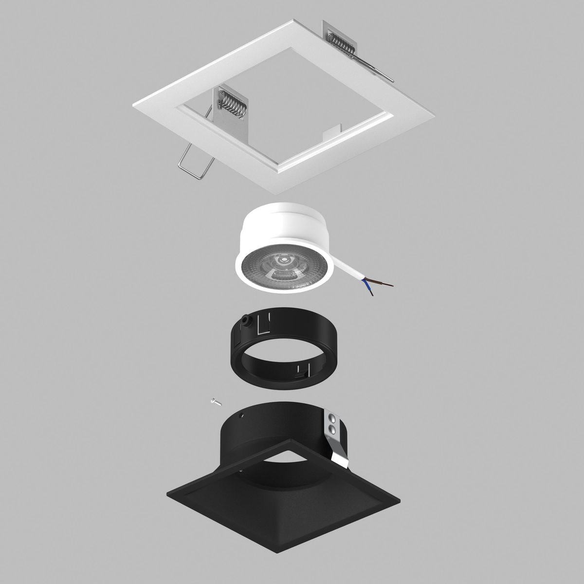 Светильник Комплект со светильником Lightstar Domino Quadro (214516+214507+214007), Белый белый пластиковые / металл / пластик — фото 4