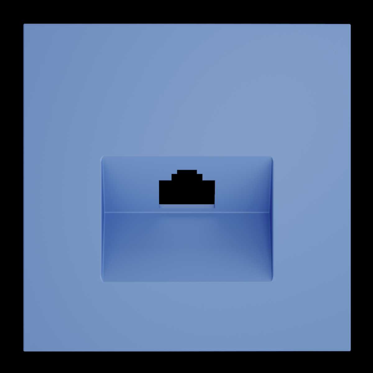Электротовар Накладка для розетки компьютерной RJ45 кат.6, S70 (деним) Voltum VLS001315 поликарбонат — фото 2